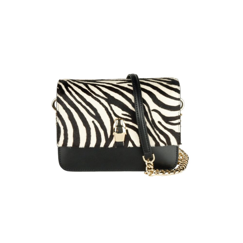 Cavalli Class Black And White  Shoulder Bag