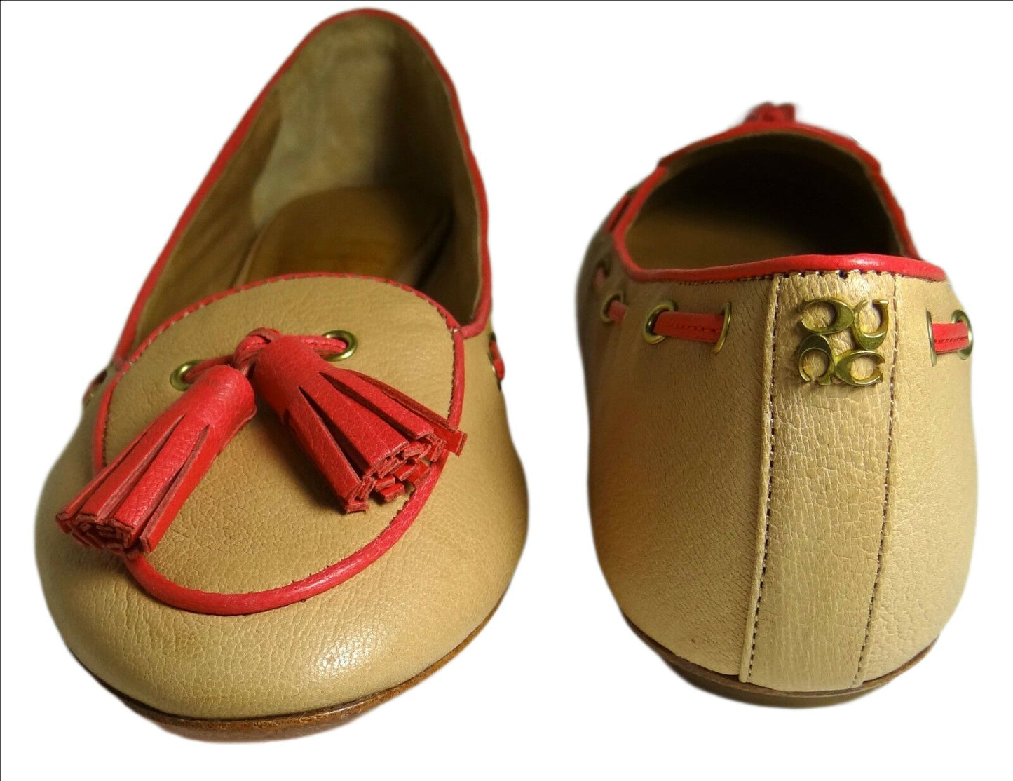 COACH Manika Soft Tan Leather Flat Shoes