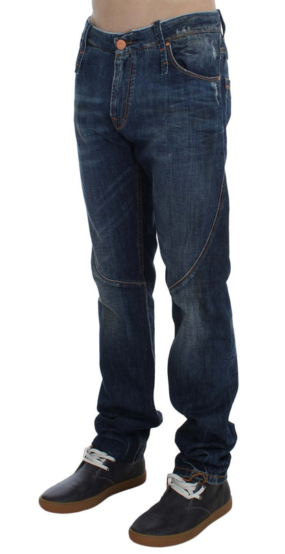 Acht Chic Slim Fit Blue Wash Italian Jeans