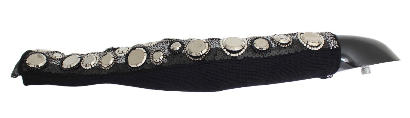 Dolce & Gabbana Sequin-Embellished Cashmere Fingerless Gloves