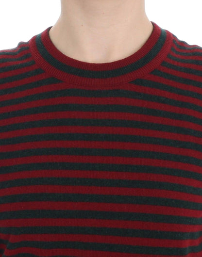 Dolce & Gabbana Elegant Striped Cashmere Crewneck Sweater