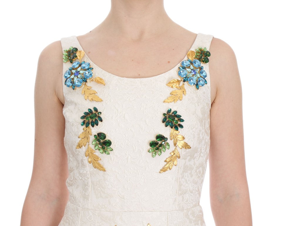 Dolce & Gabbana Elegant Floral Brocade Sheath Dress