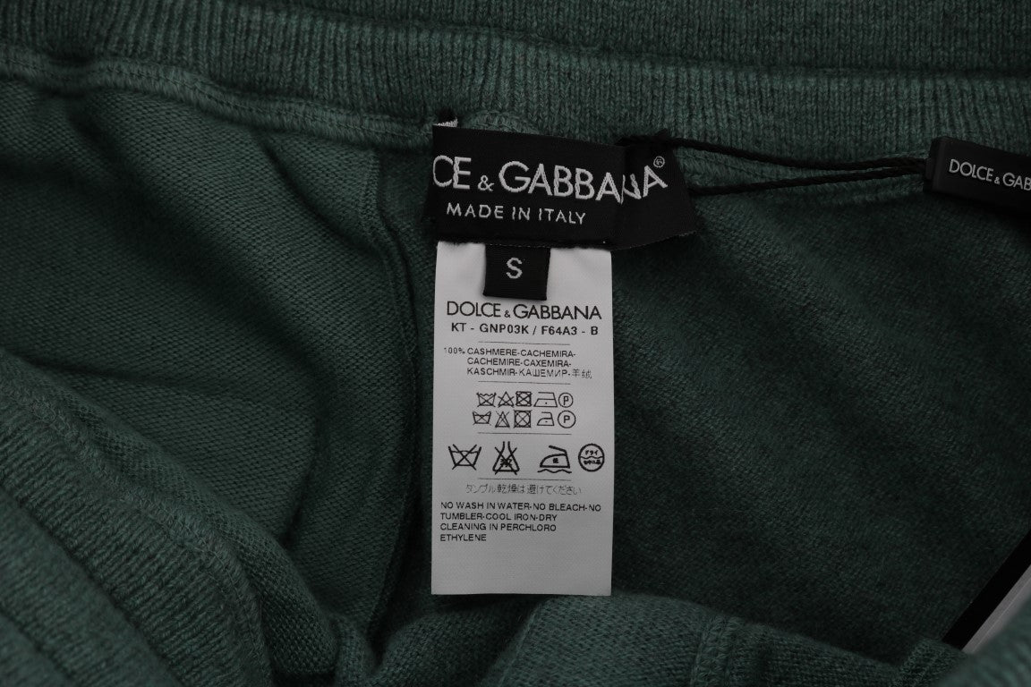 Dolce & Gabbana Elegant Green Cashmere Sport Pants