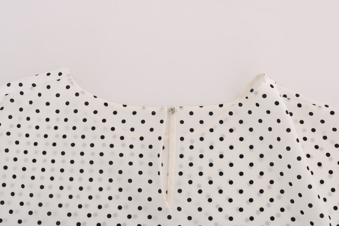 Dolce & Gabbana Chic Polka Dot Silk Blouse