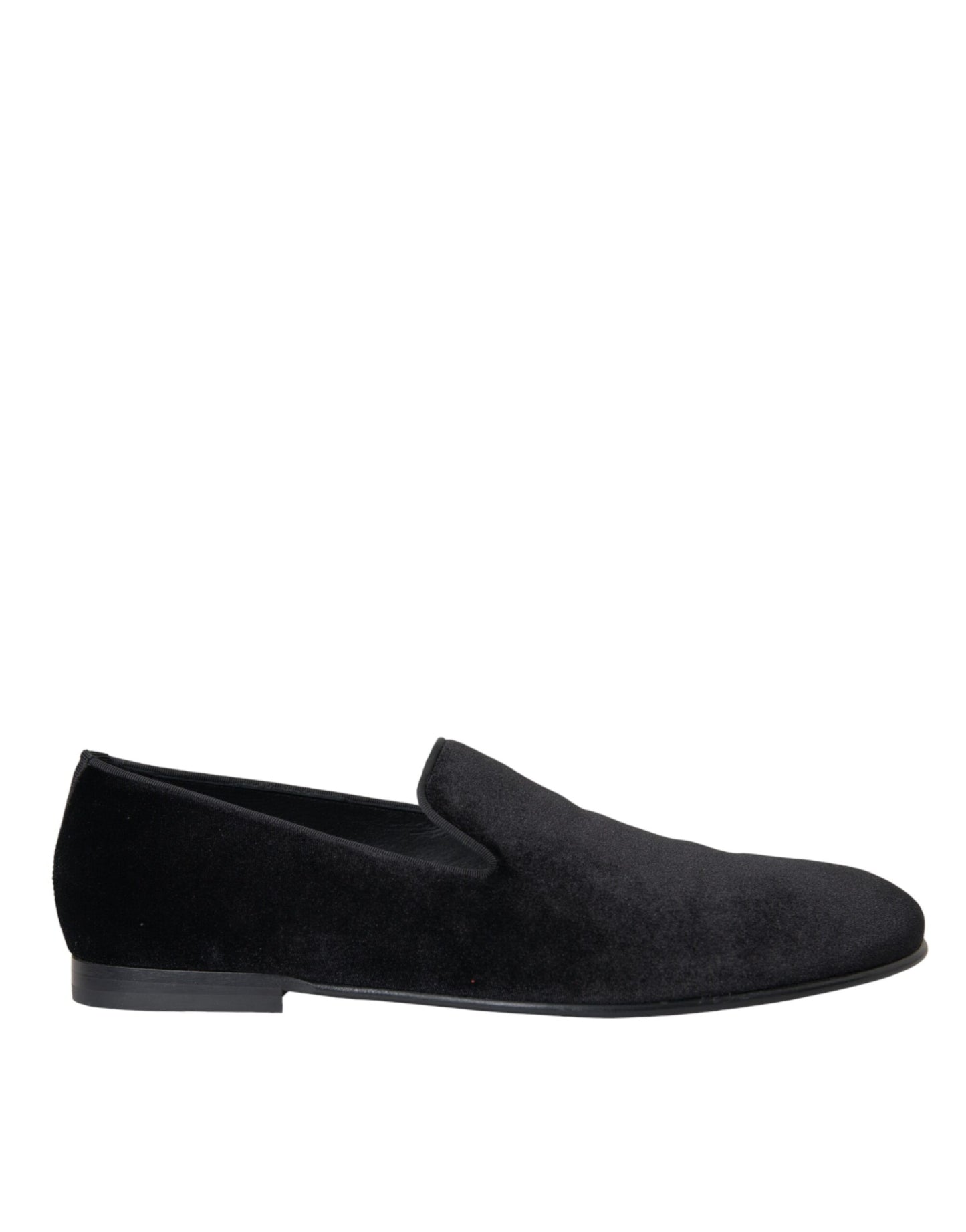 Dolce & Gabbana Black Suede Loafers Formal Dress Slip On Shoes