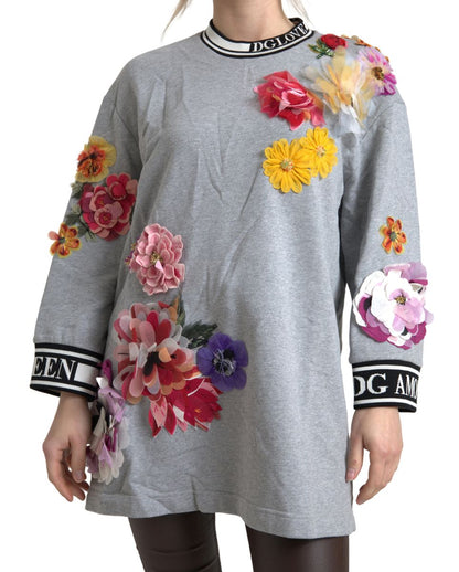 Dolce & Gabbana Chic Embellished Crew Neck Pullover Sweater