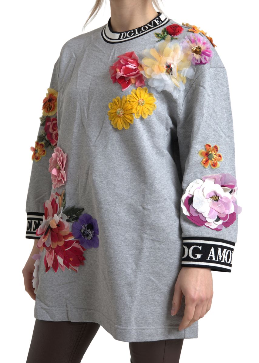 Dolce & Gabbana Chic Embellished Crew Neck Pullover Sweater