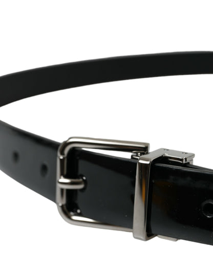 Dolce & Gabbana Elegant Leather Belt with Metal Buckle Closure