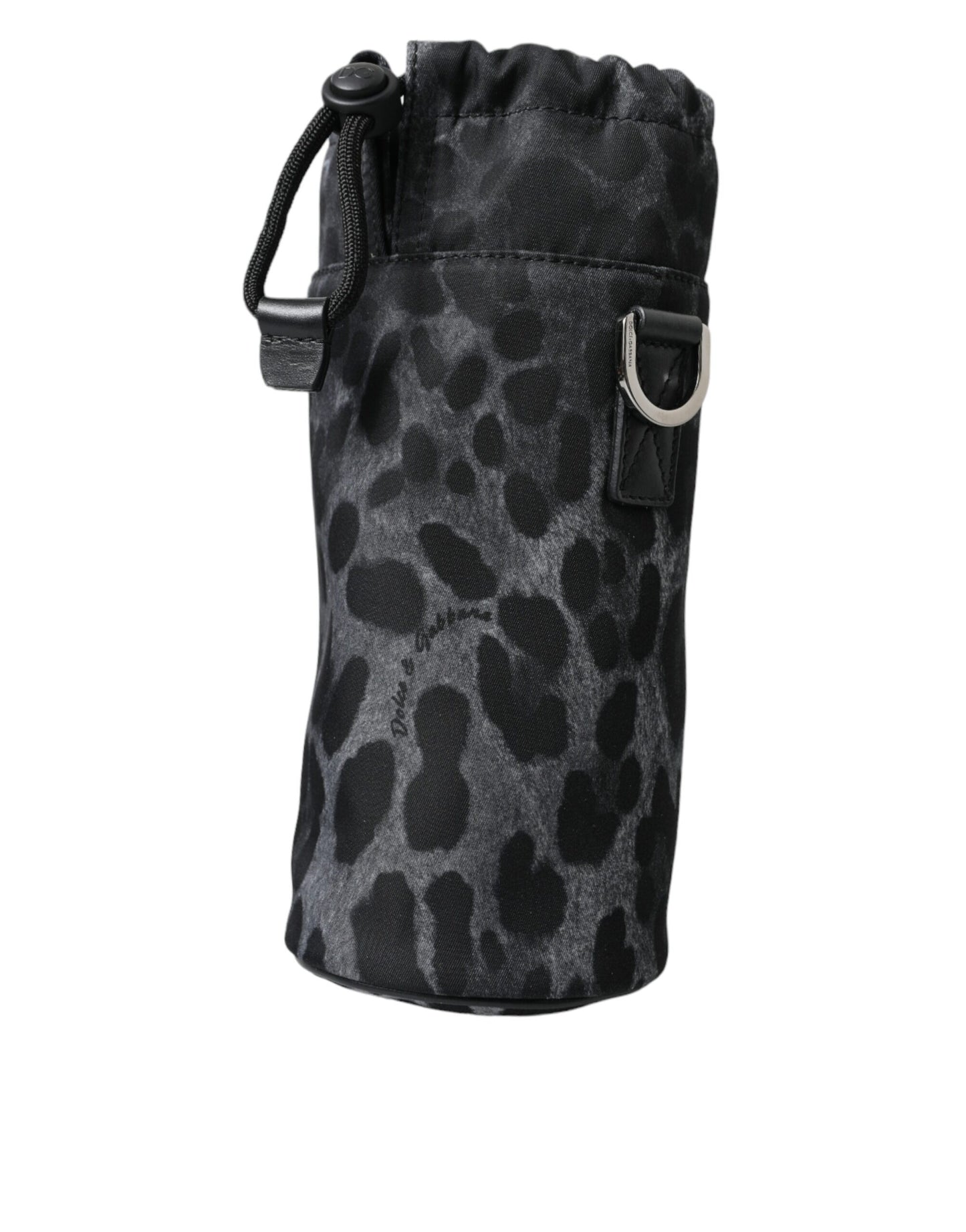 Dolce & Gabbana Chic Leopard Print Round Bottle Cage