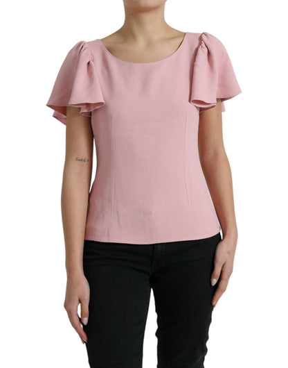 Dolce & Gabbana Chic Pink Bell Sleeve Top