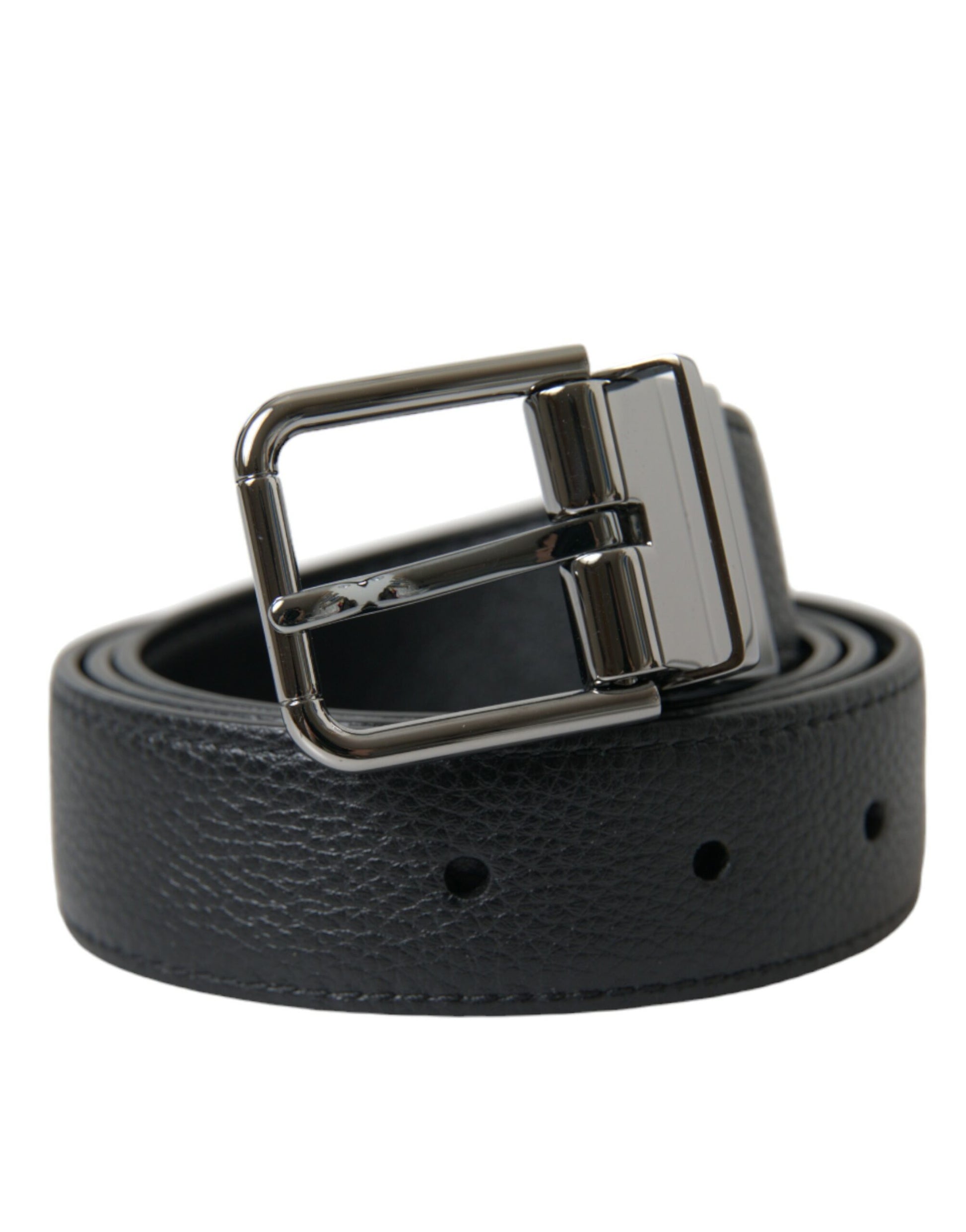 Dolce & Gabbana Elegant Leather Belt with Metal Buckle