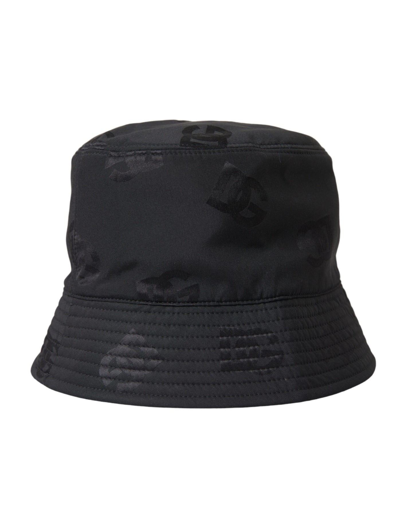 Dolce & Gabbana Black Cotton Blend Logo Bucket Hat Men