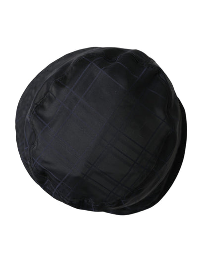 Dolce & Gabbana Black Wool Blend Cap Bucket Hat Men