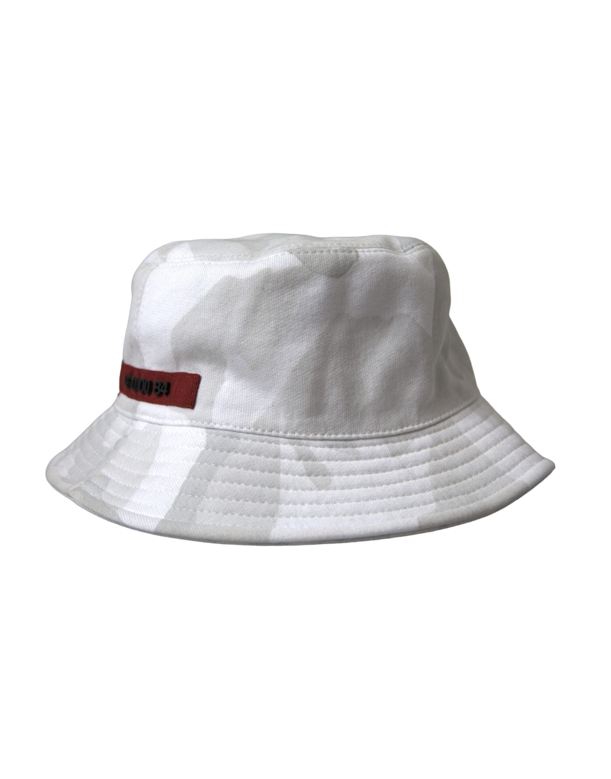 Dolce & Gabbana White Camouflage Cotton Bucket Hat Men