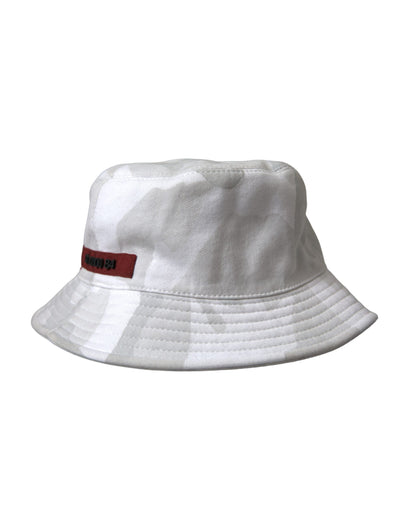 Dolce & Gabbana White Camouflage Cotton Bucket Hat Men