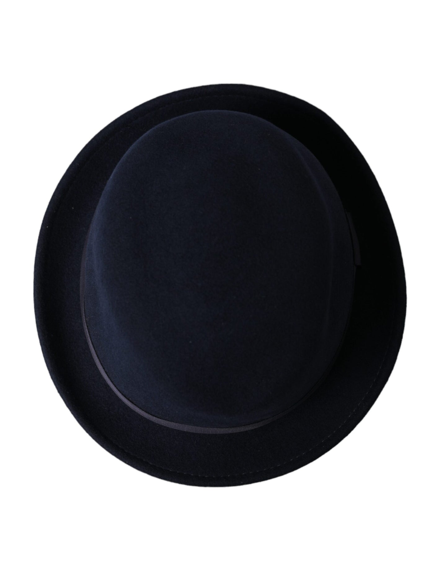 Dolce & Gabbana Dark Blue Wool Fedora Wide Brim Hat Men