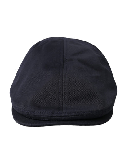 Dolce & Gabbana Dark Blue Cotton Cloth Newsboy Hat Men