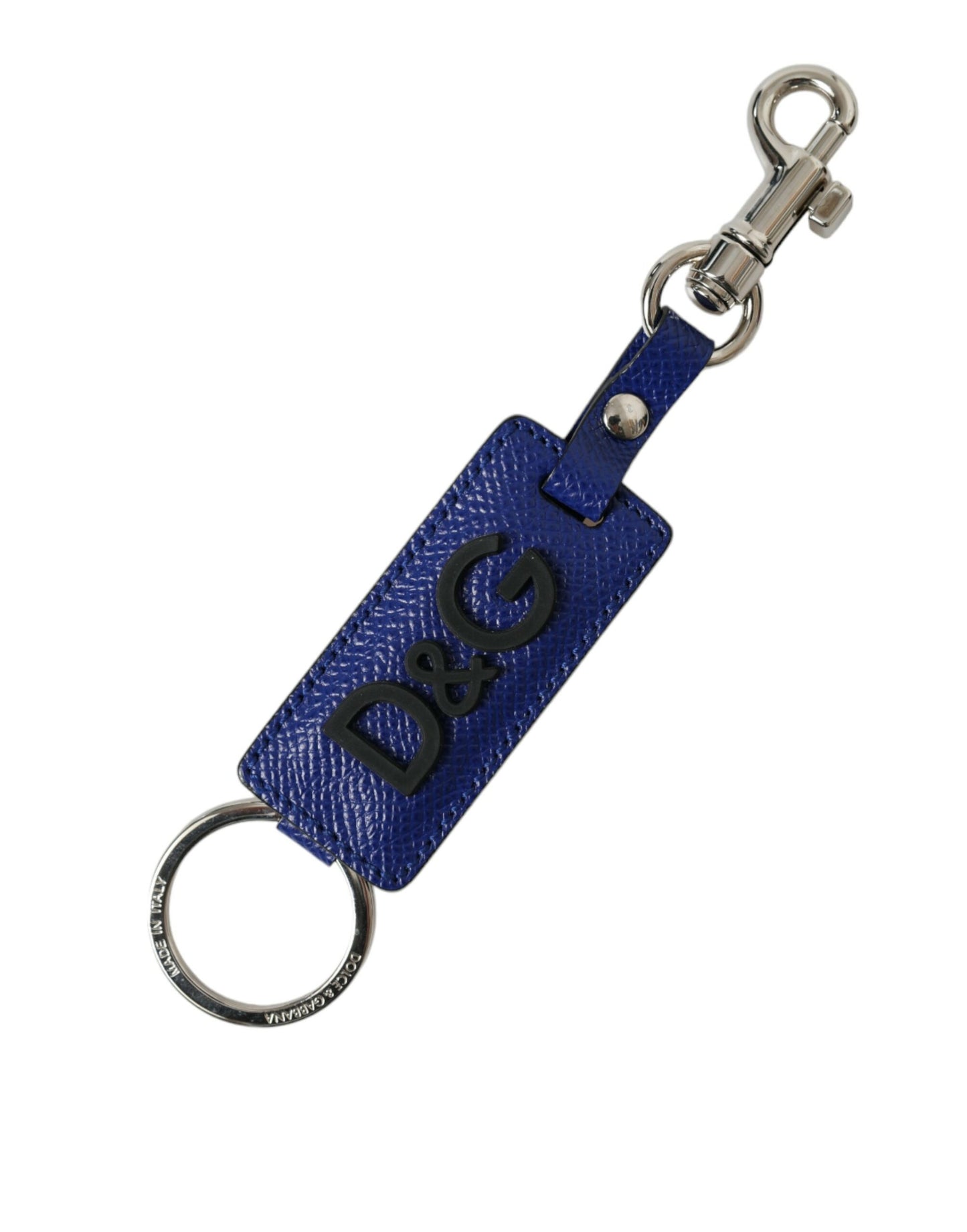 Dolce & Gabbana Elegant Blue Trifold Calf Leather Key Holder