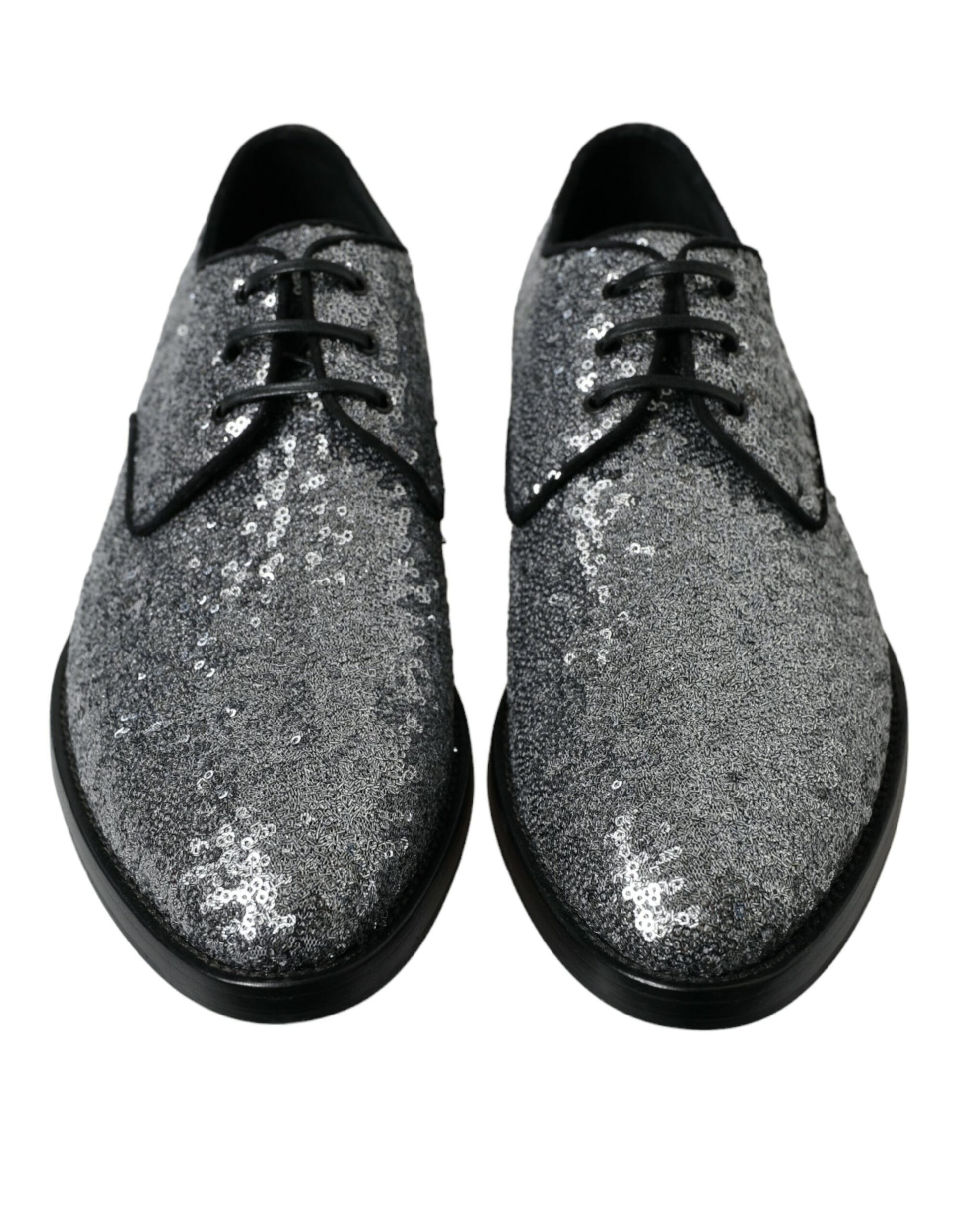 Dolce & Gabbana Exquisite Sequined Derby Dress Shoes