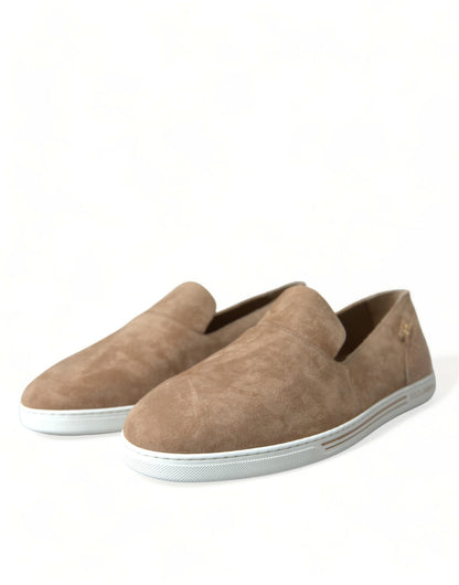 Dolce & Gabbana Elegant Beige Leather Loafers