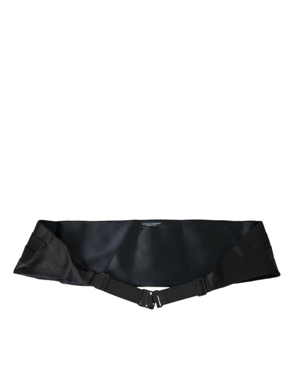 Dolce & Gabbana Black Men Wide Waist Silk Belt Cummerbund