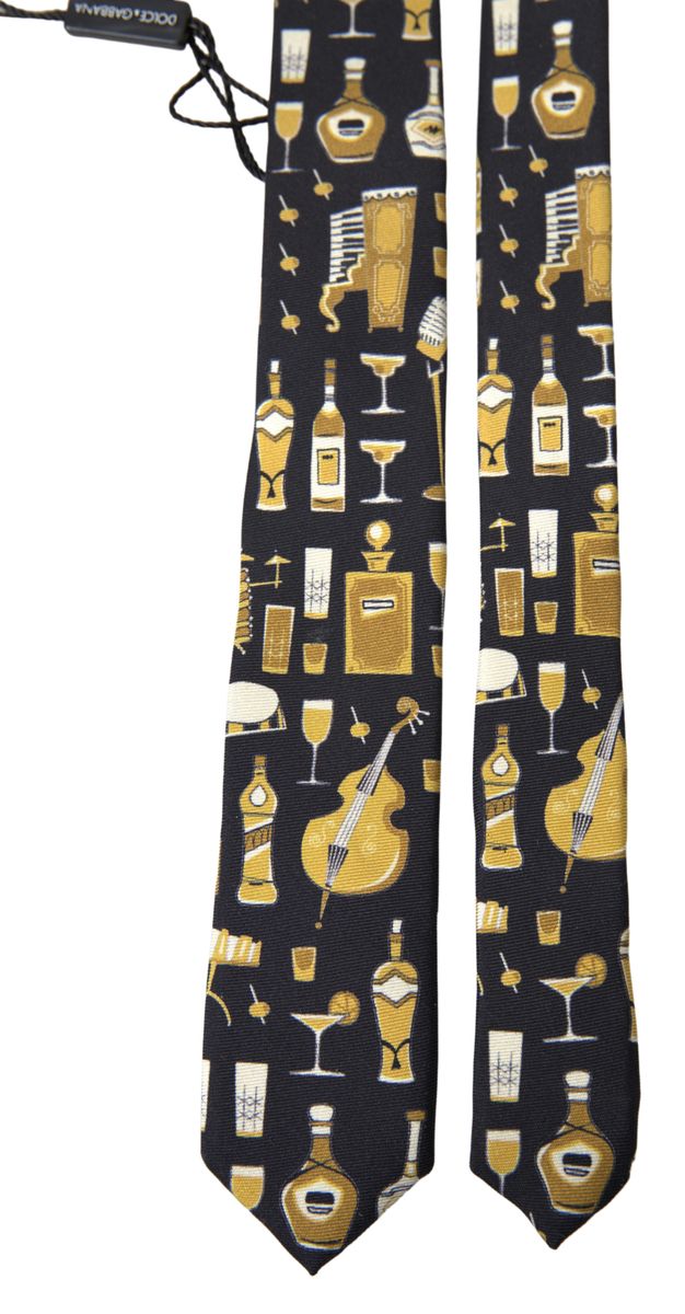 Dolce & Gabbana Exclusive Silk Tie with Musical Print