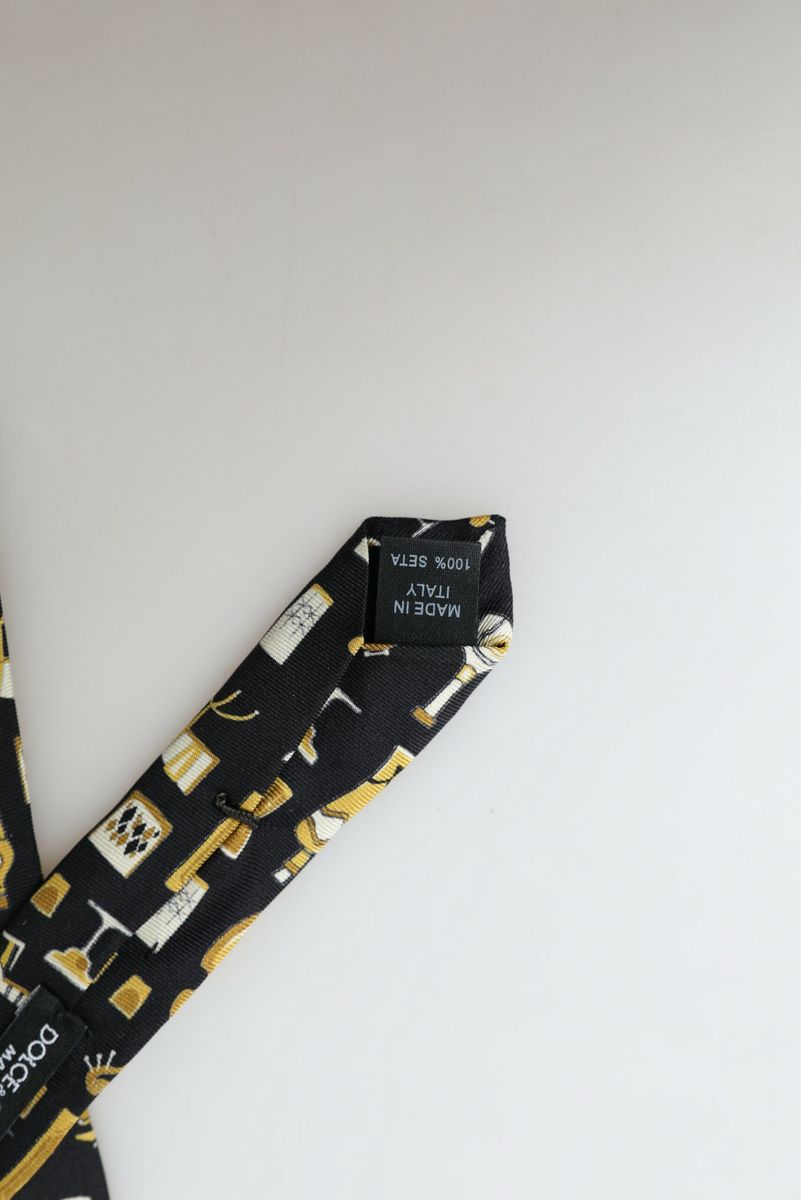 Dolce & Gabbana Exclusive Silk Tie with Musical Print