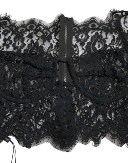 Dolce & Gabbana Elegant Lace Bustier Cropped Top