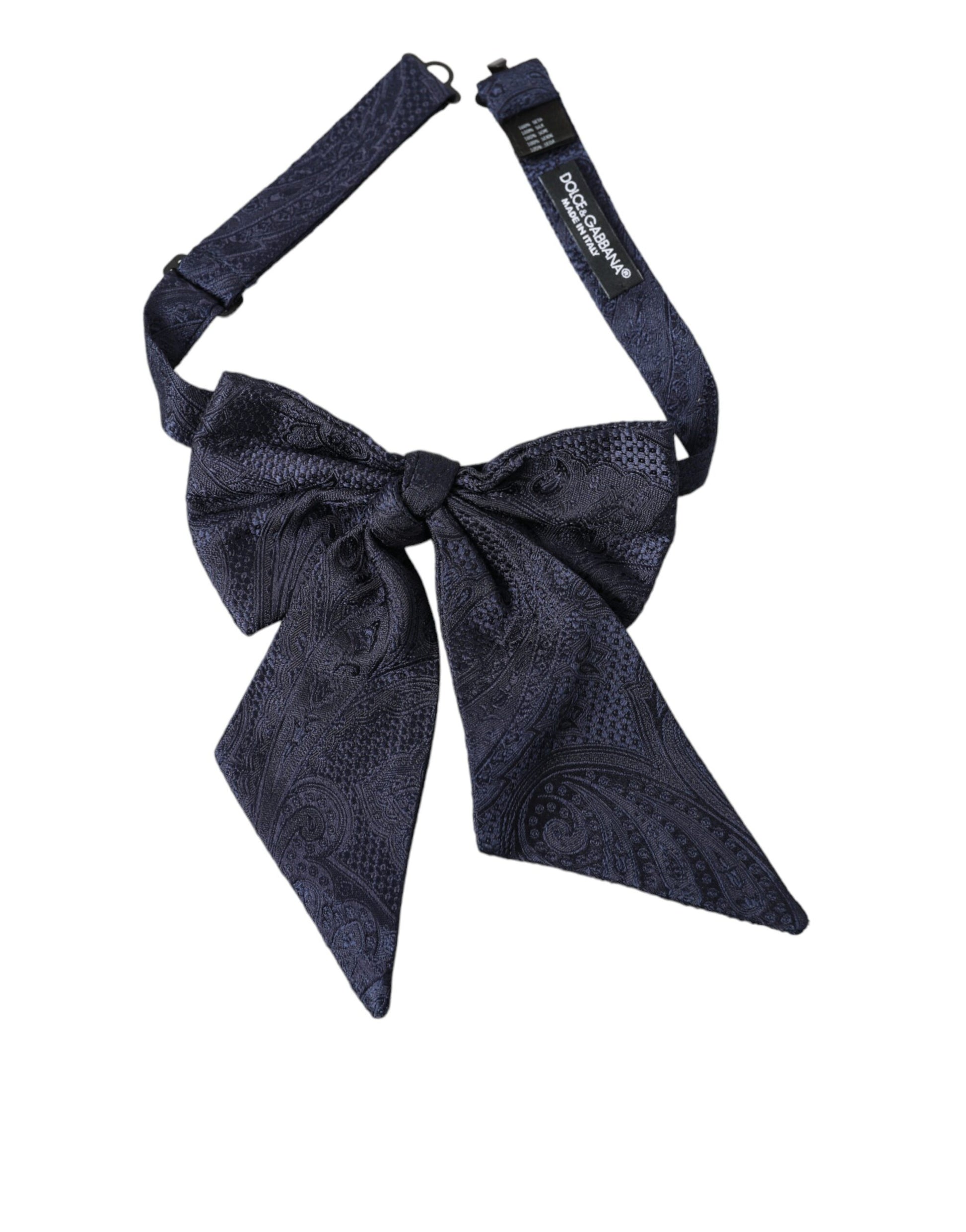 Dolce & Gabbana Blue Ribbon Silk Adjustable Neck Men Bow Tie