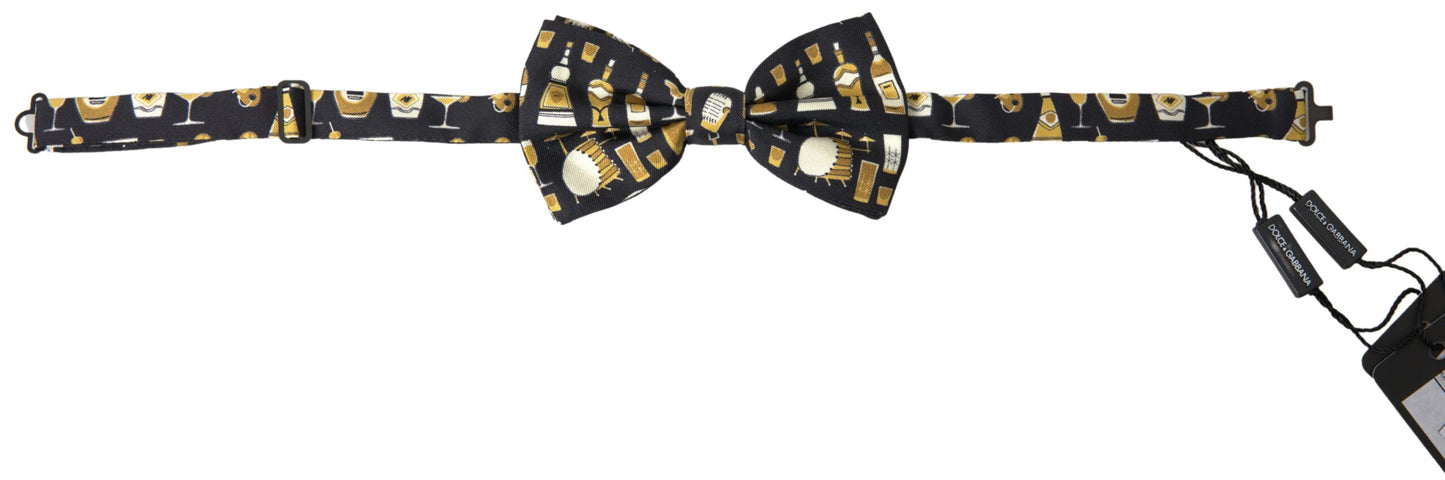 Dolce & Gabbana Elegant Black Silk Bow Tie