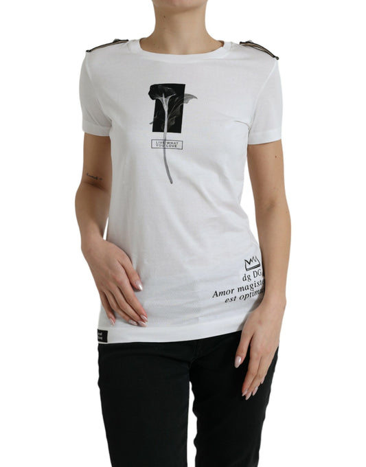 Dolce & Gabbana Elegant Monochrome Crew Neck T-Shirt