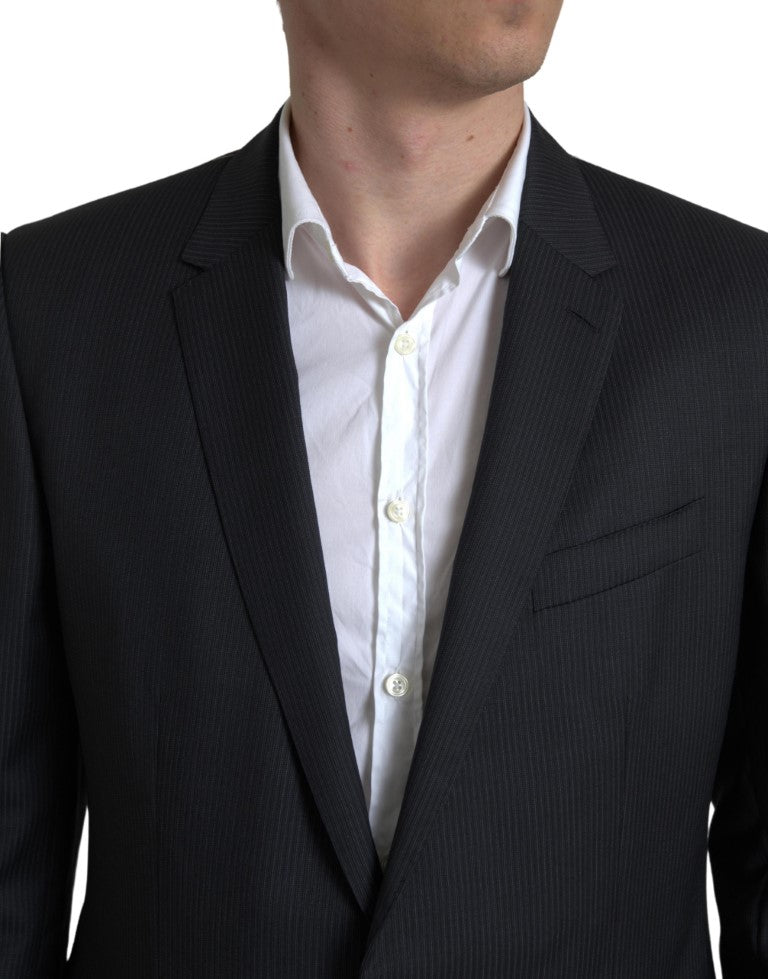 Dolce & Gabbana Elegant Black Two-Piece Slim Fit Suit