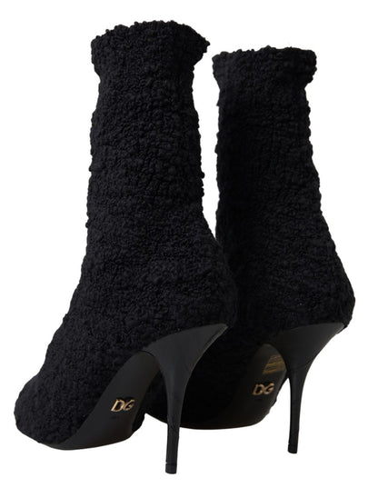 Dolce & Gabbana Elegant Virgin Wool Mid Calf Boots