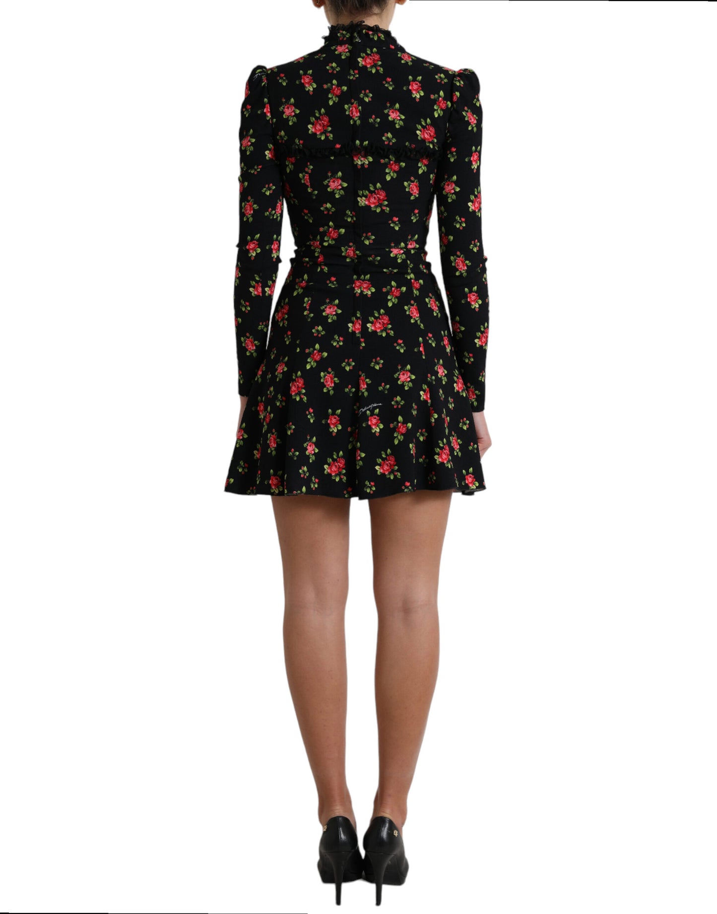 Dolce & Gabbana Elegant Floral A-Line Mini Dress