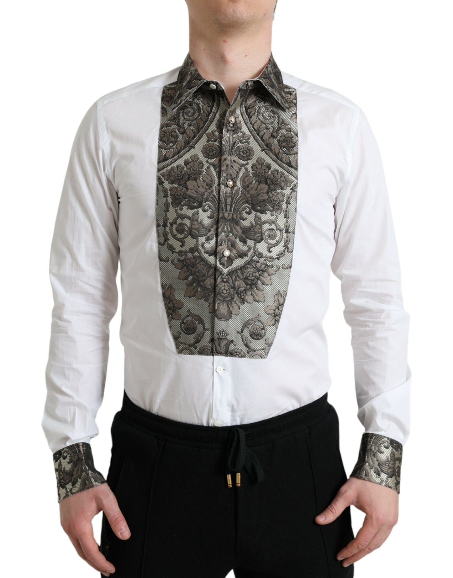 Dolce & Gabbana Elegant Slim Fit French Cuff Dress Shirt