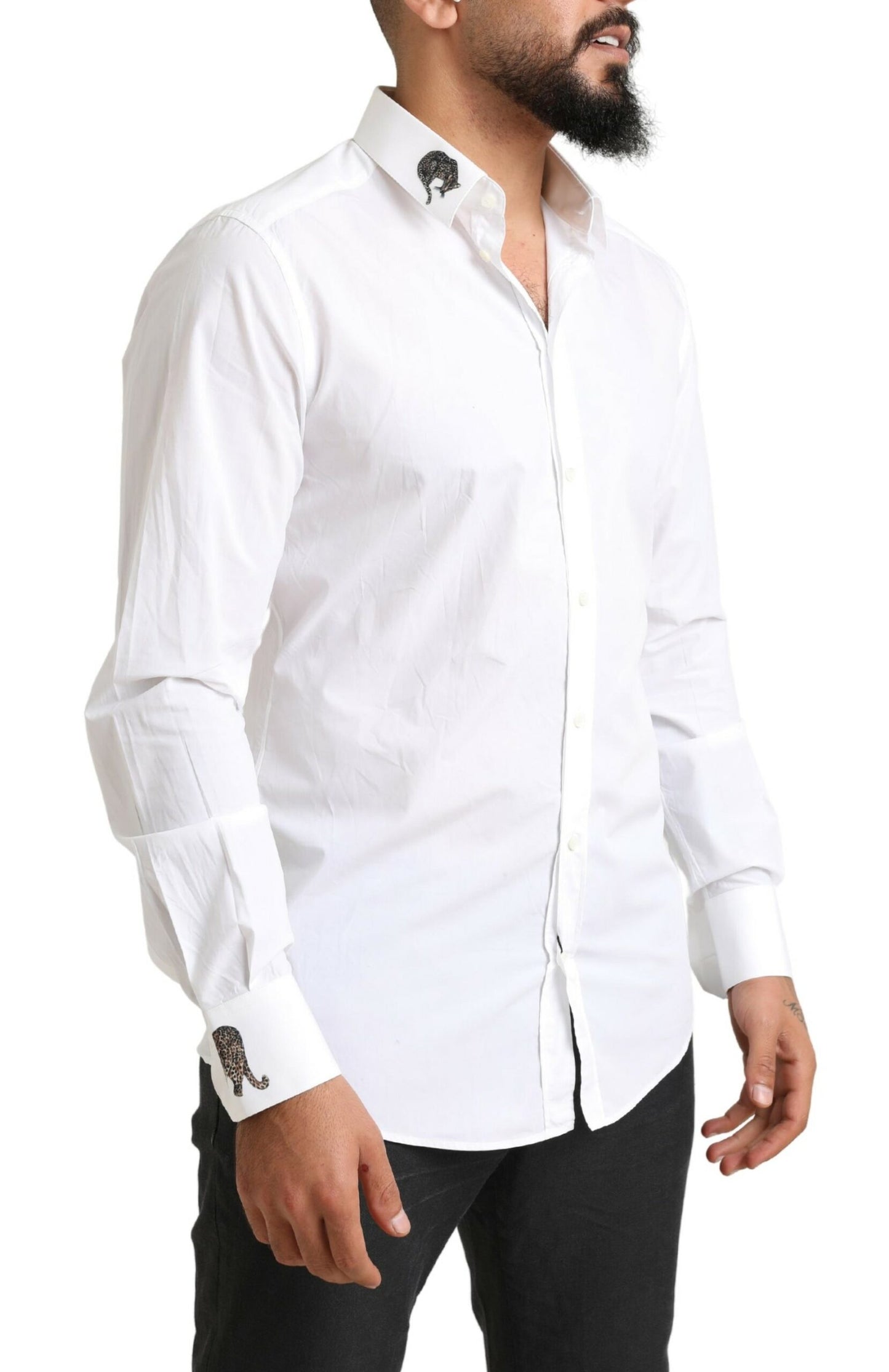 Dolce & Gabbana Italian Elegance Slim Fit White Cotton Shirt