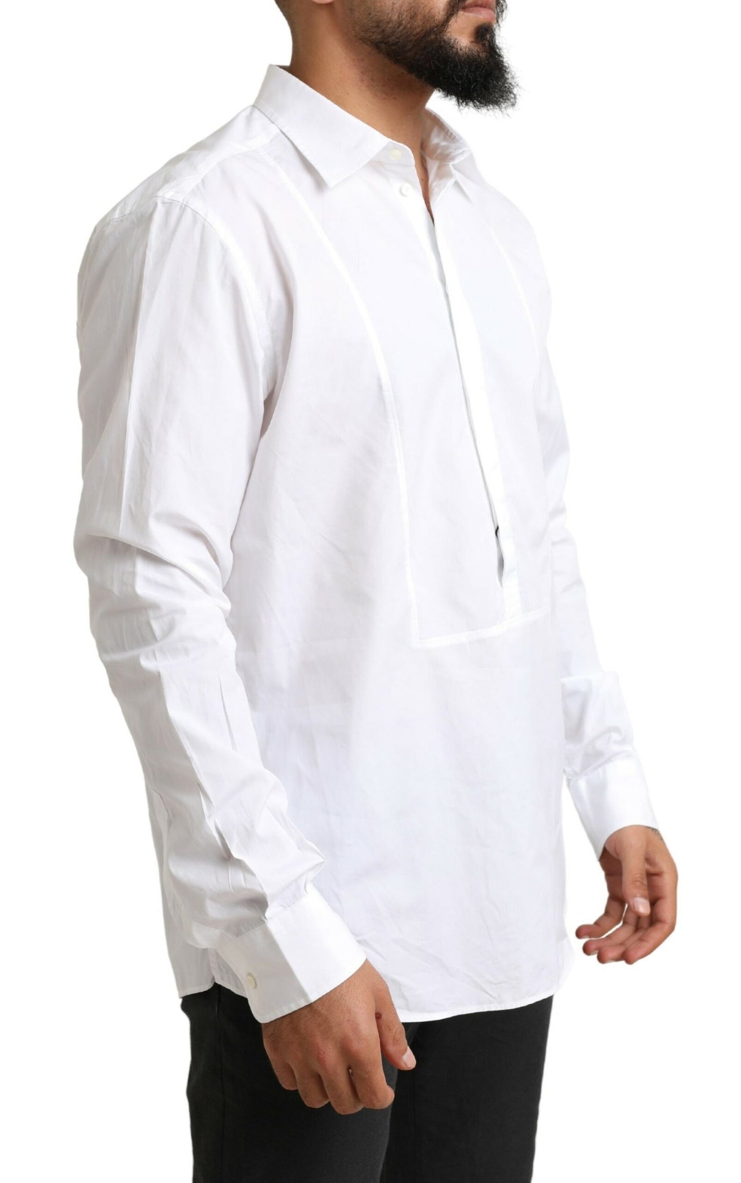 Dolce & Gabbana Elegant White Cotton Dress Shirt