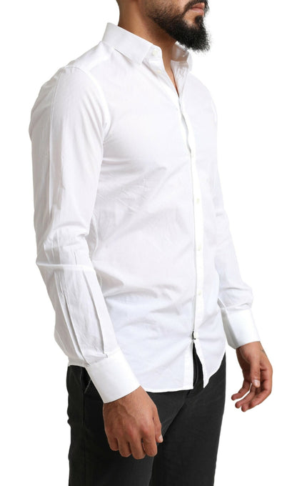 Dolce & Gabbana Elegant White Cotton Martini Dress Shirt