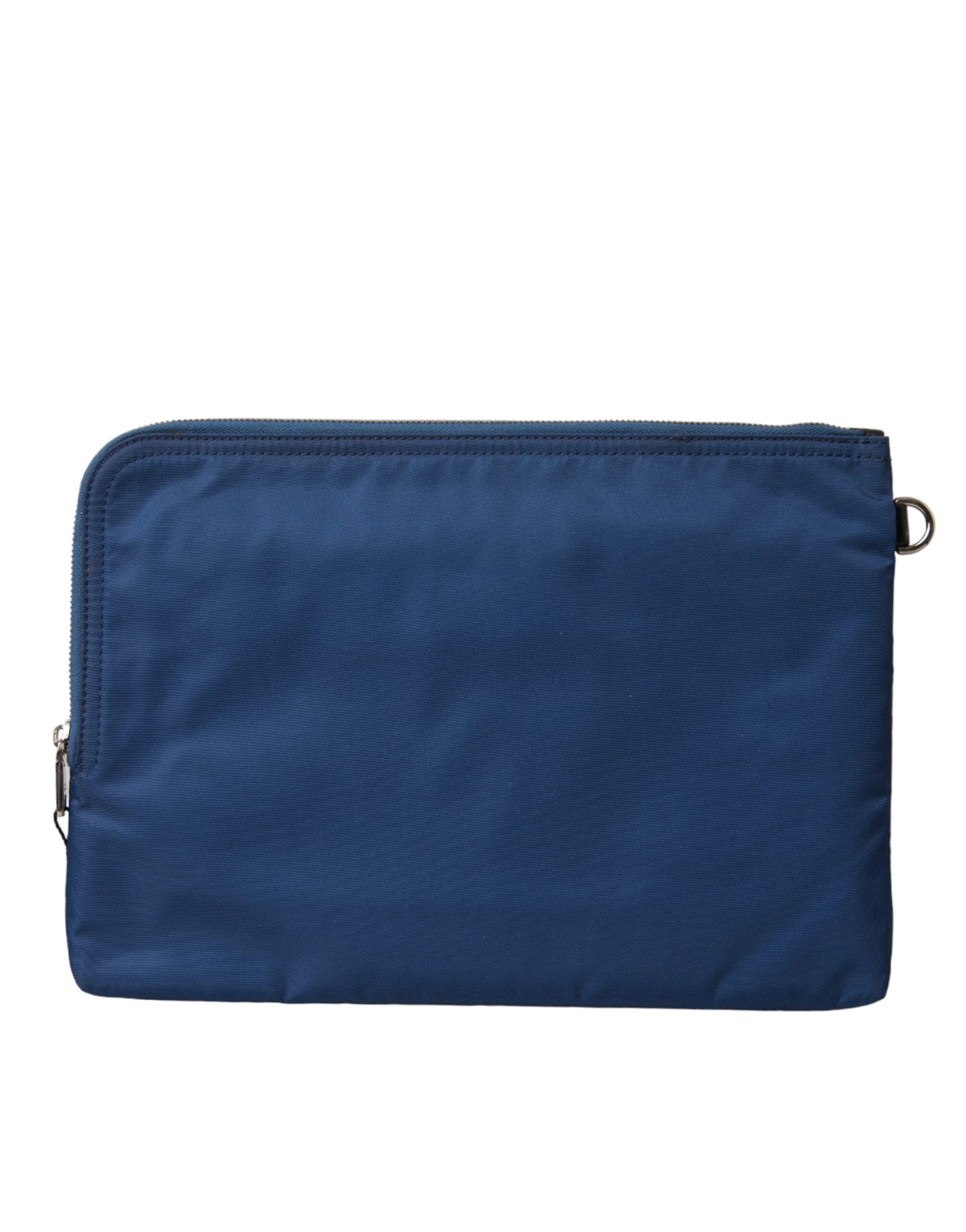 Dolce & Gabbana Elegant Blue Nylon Zipped Clutch