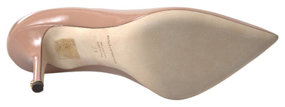 Dolce & Gabbana Elegant Beige Patent Leather Pumps