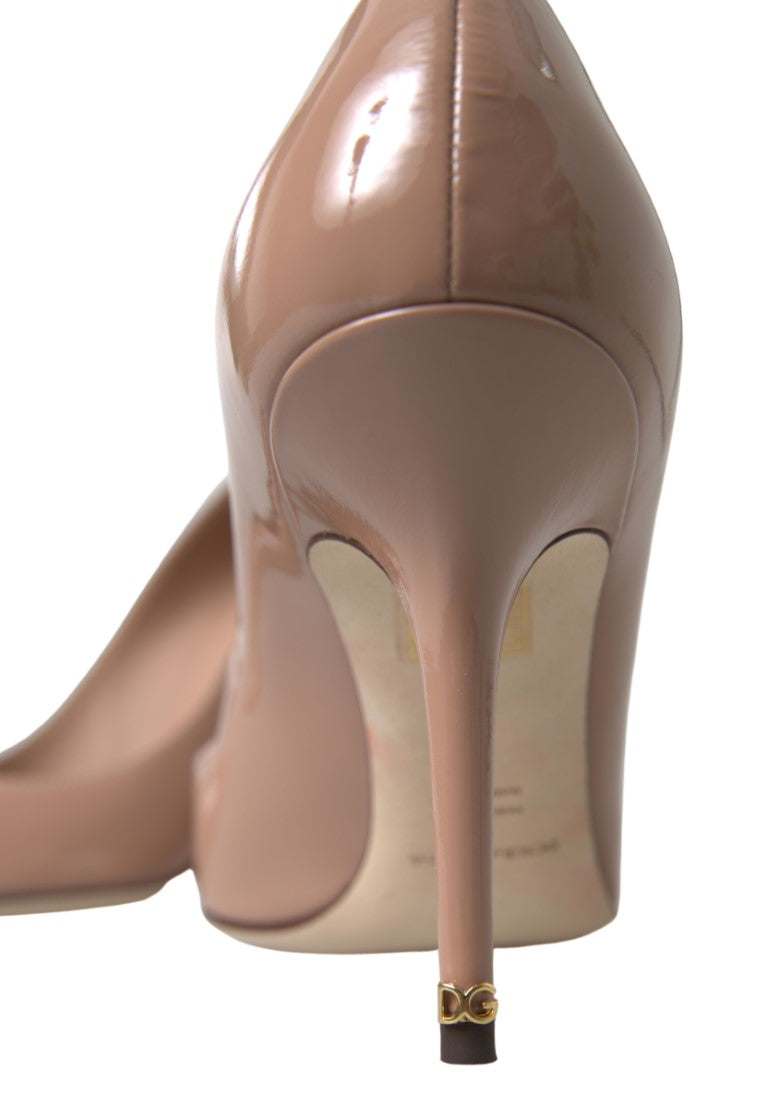 Dolce & Gabbana Elegant Beige Patent Leather Pumps