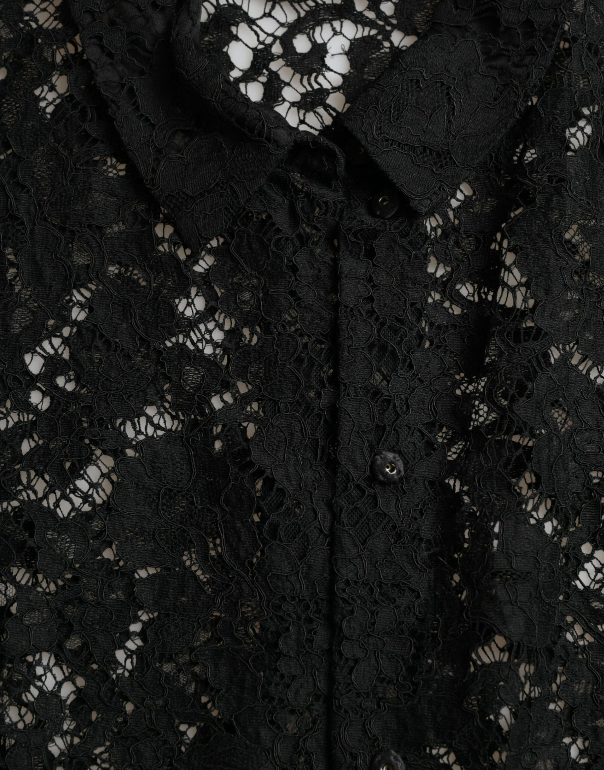 Dolce & Gabbana Elegant Floral Lace Blouse Top