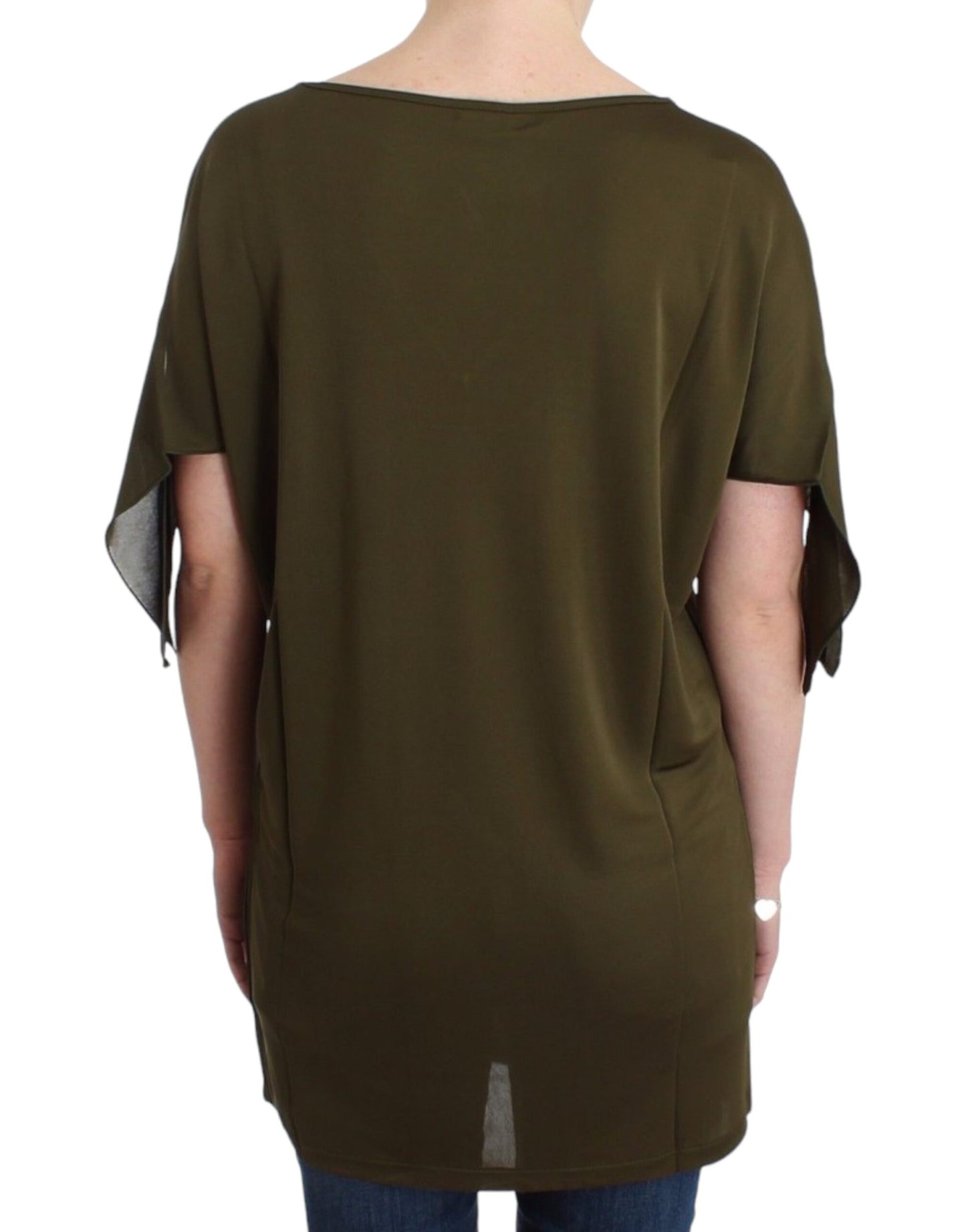 John Galliano Emerald Elegance Rayon Blouse