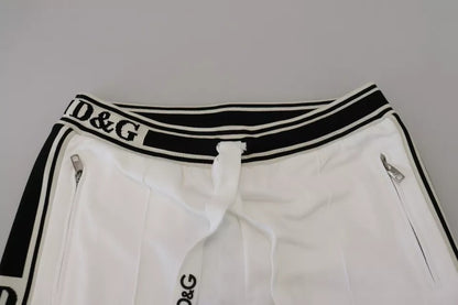 Dolce & Gabbana White Logo Jogger Jogging Cotton Pants