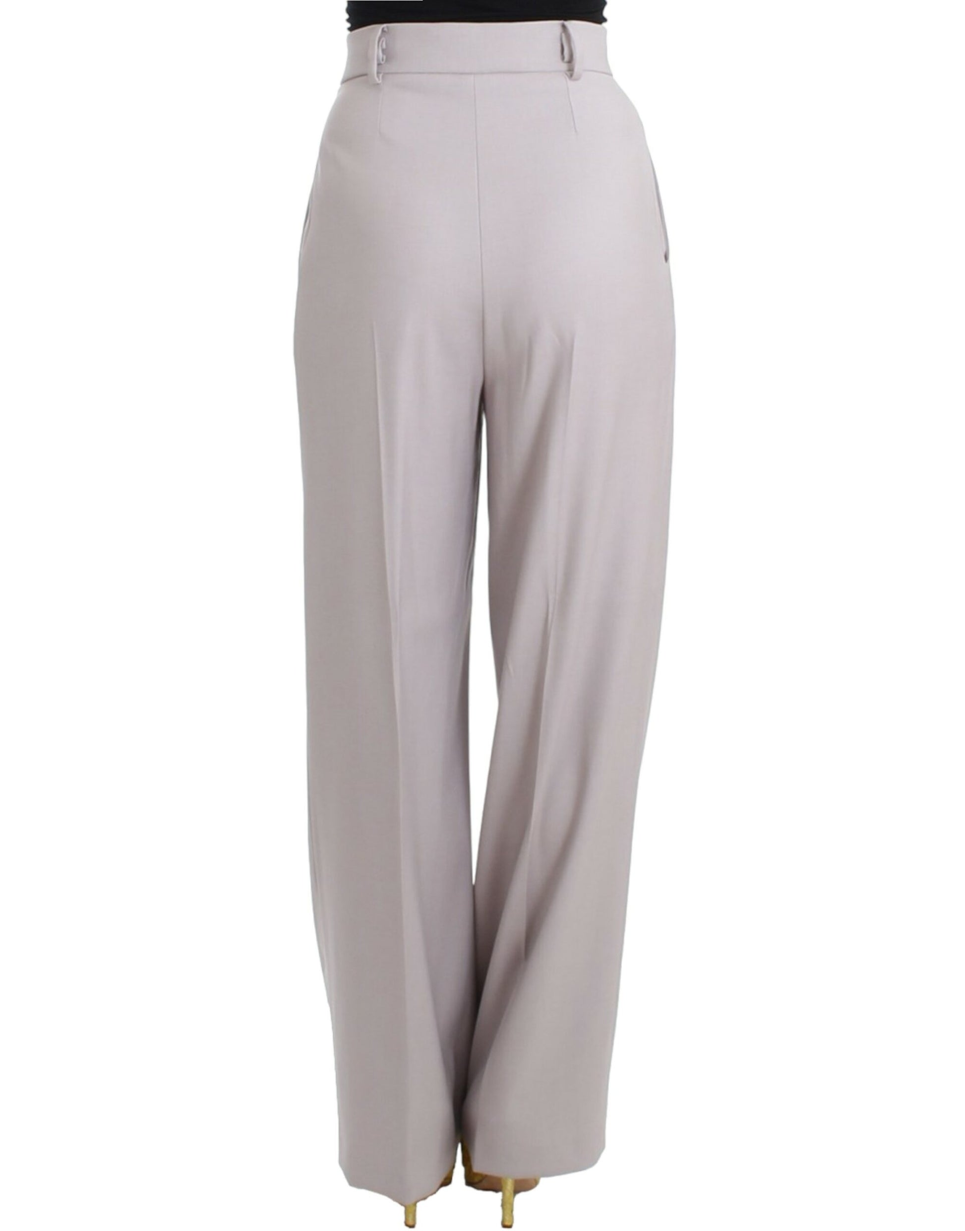 Cavalli Sophisticated High Waisted Gray Pants