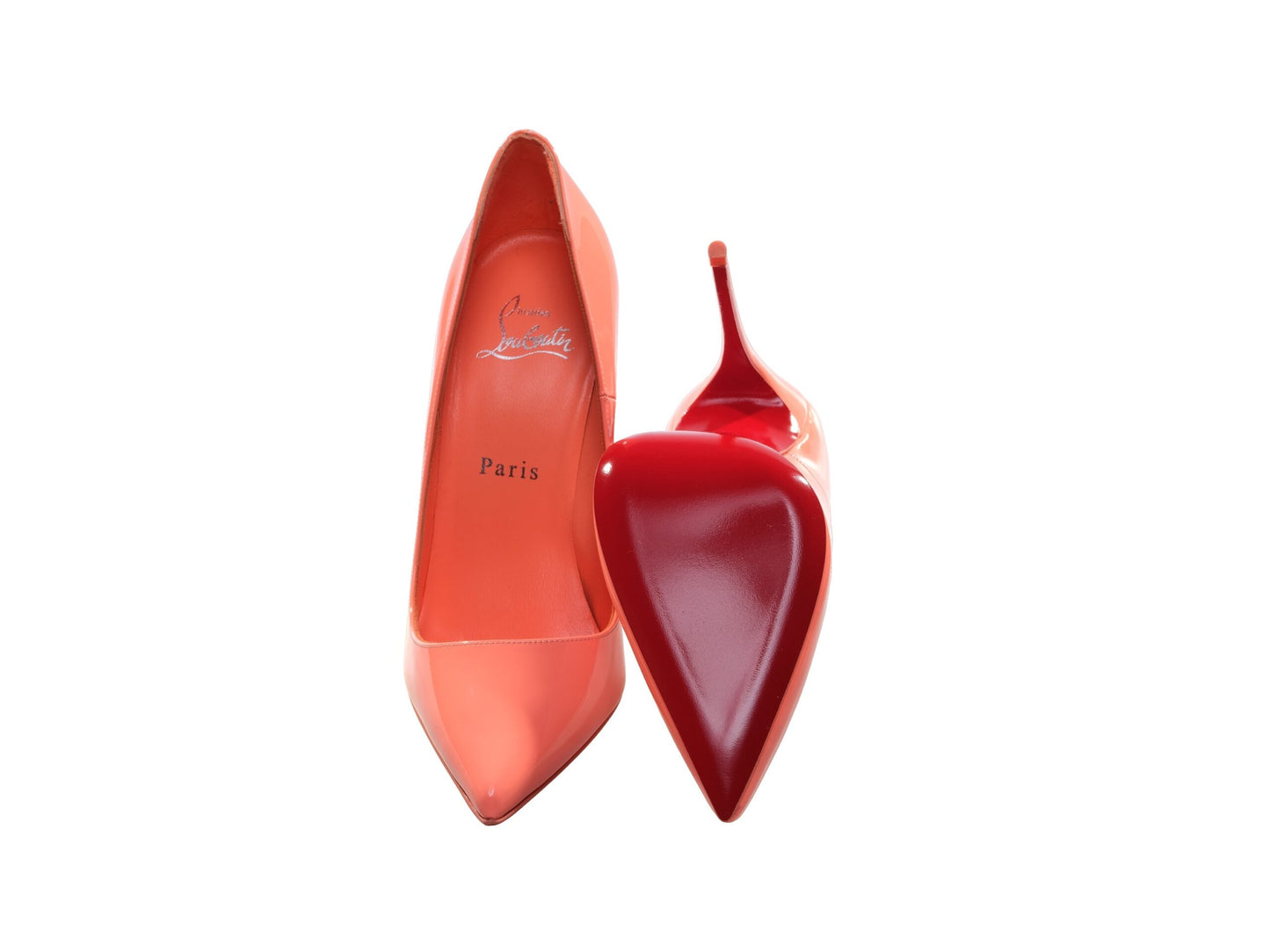 Christian Louboutin So Kate 120 Orange Patent Leather High Heel Pumps