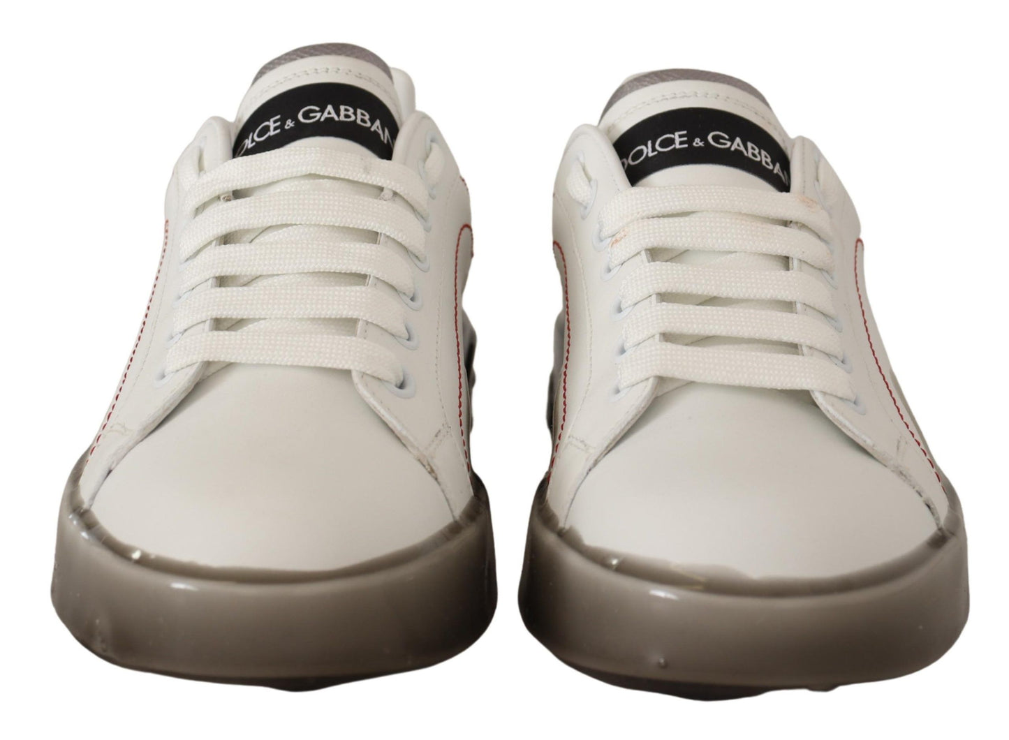 Dolce & Gabbana Elegant White Leather Sneakers