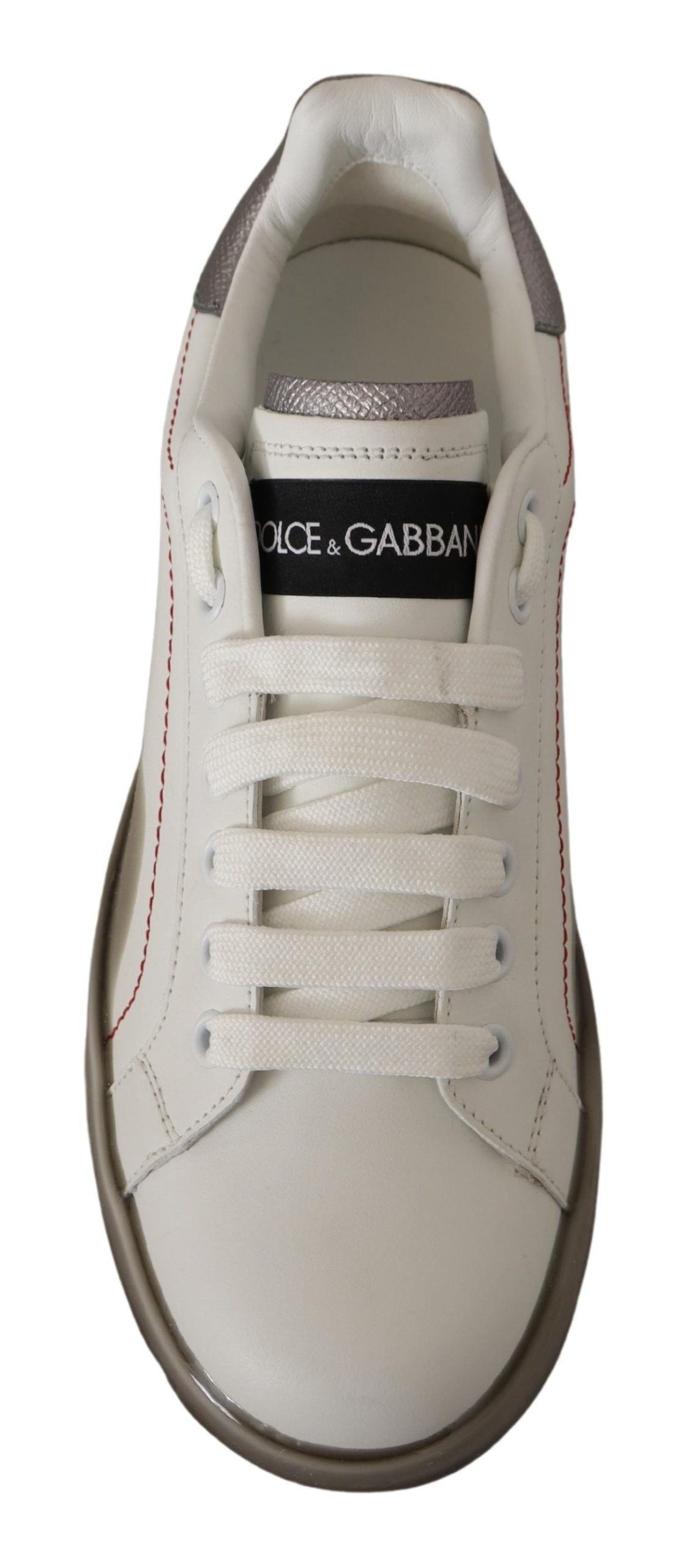 Dolce & Gabbana Elegant White Leather Sneakers