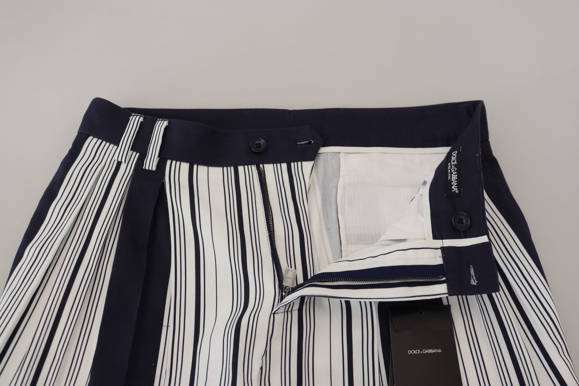 Dolce & Gabbana Elegant Striped Cotton Pants for Men