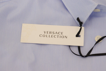 Versace Collection Elegant Light Blue Dress Shirt